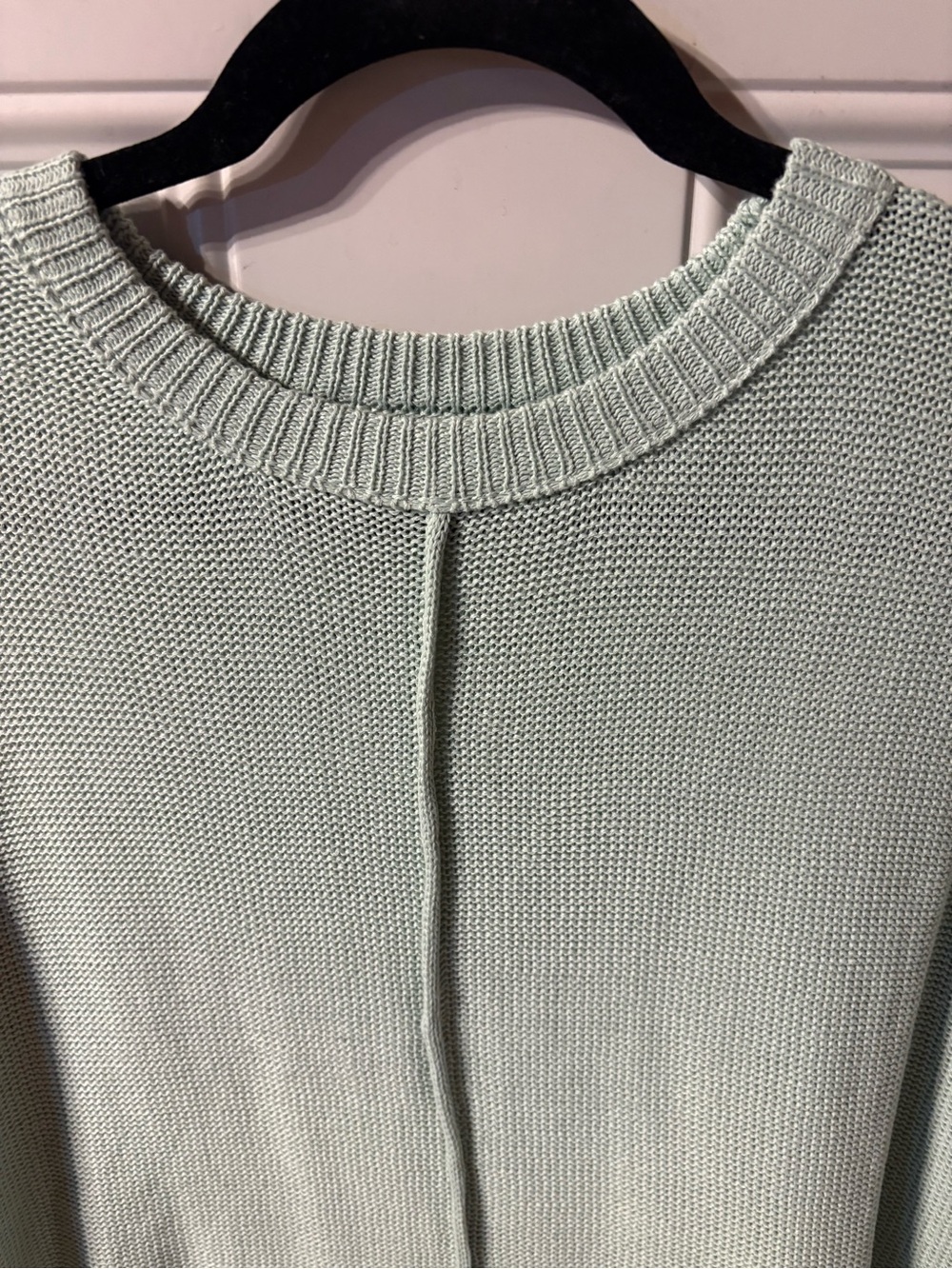 SHEIN Light Mint Knit Women's Sweater - Relaxed Crew Neck Size Medium - Picture 2 of 3